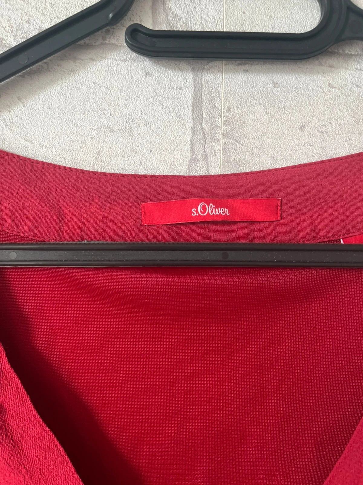 Tunique rouge décolleté V – Taille 42 – S.Oliver – photo 3